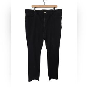 Liz Claiborne Sara Slim Leg Mid Rise Black Straight Jeans 20Tall